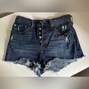 Levi’s Dark Denim Jean Shorts